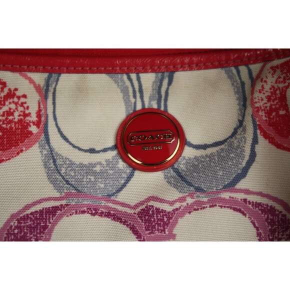 Coach Multi-Color Signature Scribble Crossbody Purse - Picture 4 of 7